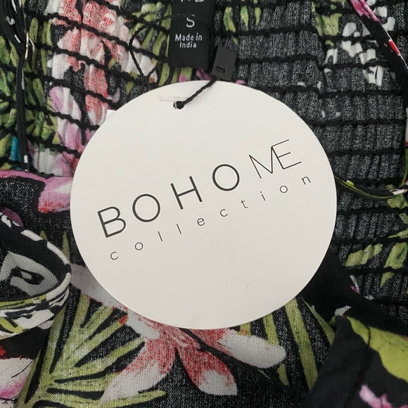 Boho Me Collection Spaghetti Strap High Low Ruffle Hem Floral Maxi Dress small - Picture 14 of 15